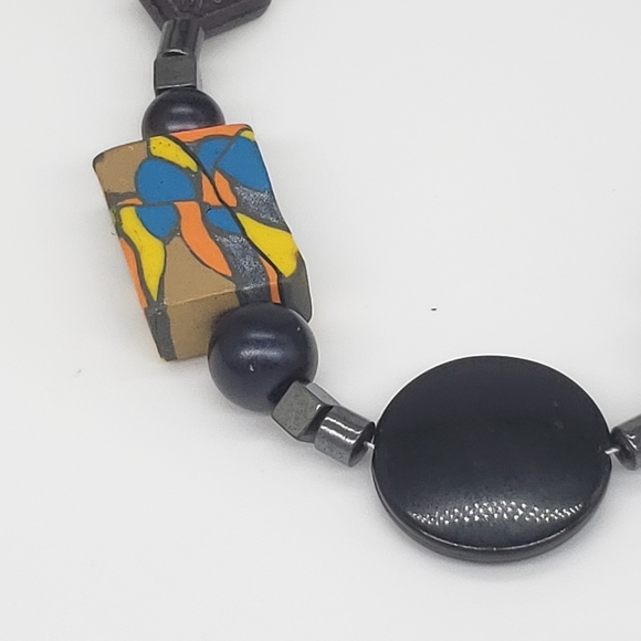 Handmade Polymer Clay Bead Necklace - Picture 5 of 9